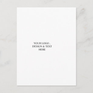 Cartes Pour Fêtes Annuelles Blanc Personnalisé – Votre Logo & Texte Ici
