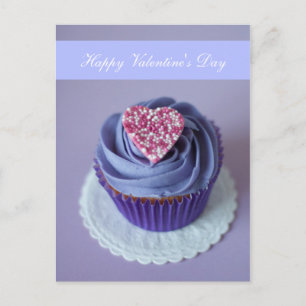 Cartes Pour Fêtes Annuelles Blank - Cupcake de coeur "Heureuse Sainte-Valentin