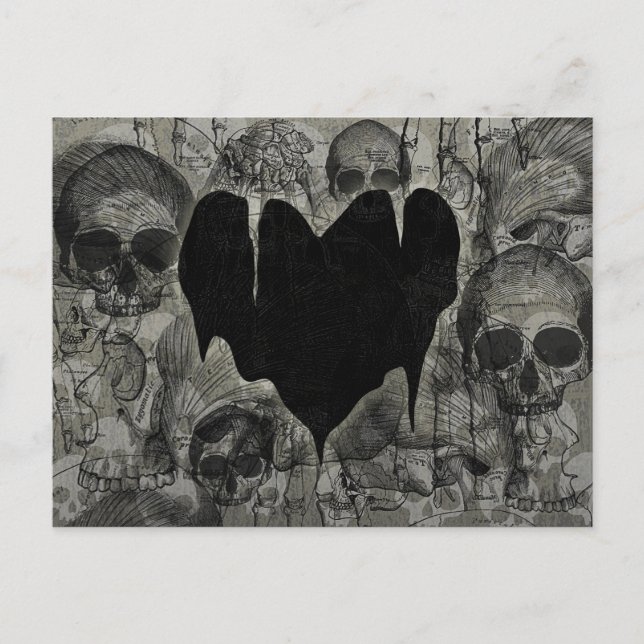 Cartes Pour Fêtes Annuelles Bleak Heart Gothique Valentine (Devant)