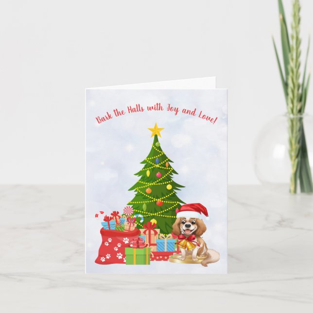 Cartes Pour Fêtes Annuelles Blenheim Cavalier Noël du roi Charles Spaniel (Devant)