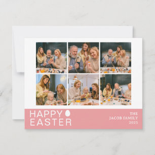 Cartes Pour Fêtes Annuelles Blessure moderne élégante Famille de Pâques Six ph