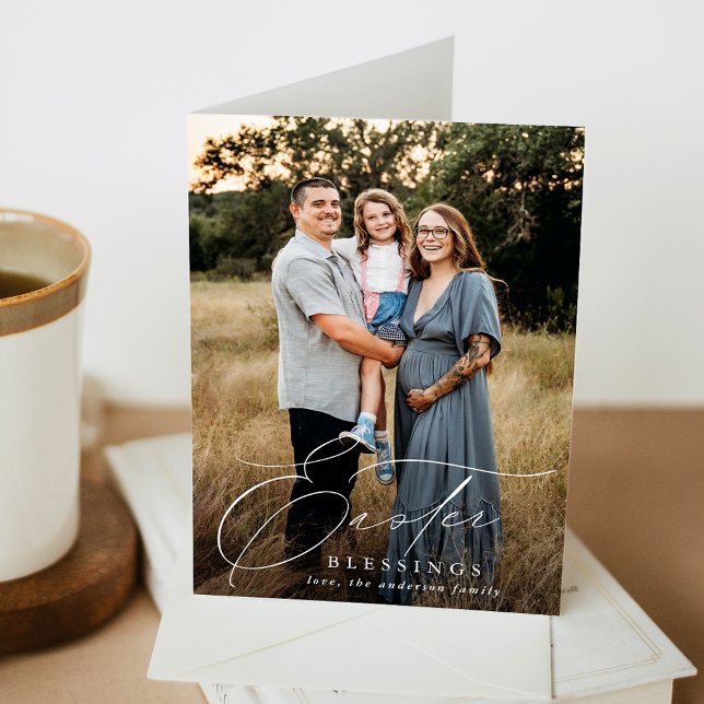 Cartes Pour Fêtes Annuelles Blessures de Pâques élégantes Photo (Créateur téléchargé)