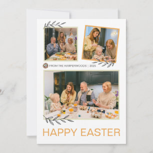 Cartes Pour Fêtes Annuelles Blessures modernes élégantes Bonne photo de famill