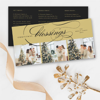 Cartes Pour Fêtes Annuelles Blessures Script Noël Religieux Élégant Photo
