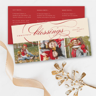 Cartes Pour Fêtes Annuelles Blessures Script Noël Religieux Élégant Photo