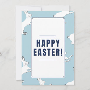 Cartes Pour Fêtes Annuelles Bleu Bébé Bébé Bounny Motif de lapin