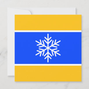 Cartes Pour Fêtes Annuelles Bleu Bleu Bleu Blanc Jaune Frappe nordique
