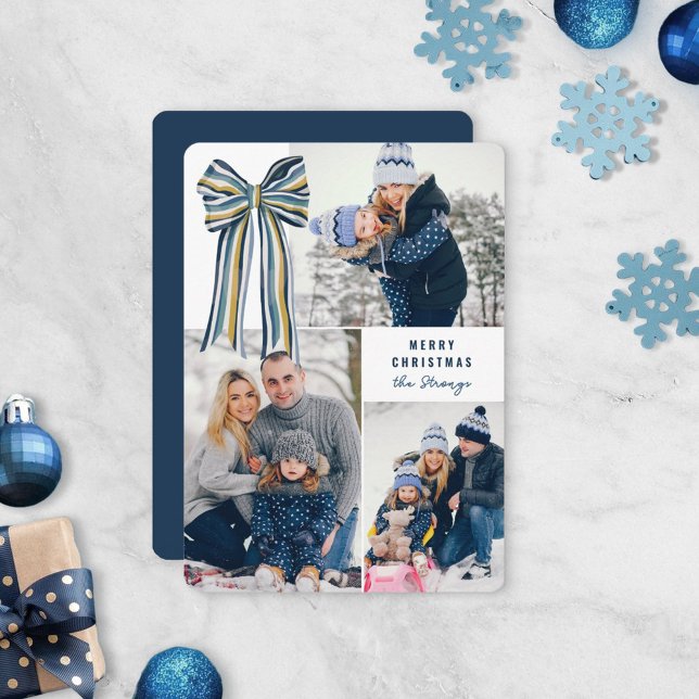 Cartes Pour Fêtes Annuelles Bleu Joyeux Noël Gros Gros Bouw (Créateur téléchargé)