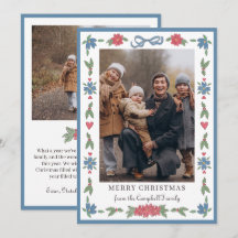 Bleu Main Dessinée Nordique Photo Joyeux Noël 