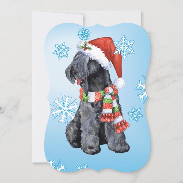 Cartes Pour Fêtes Annuelles Bleu Terrier heureux de Howlidays Kerry (Devant)
