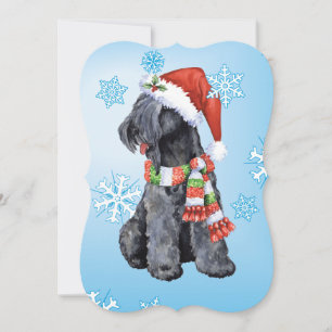 Cartes Pour Fêtes Annuelles Bleu Terrier heureux de Howlidays Kerry