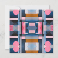 Bleus et roses subtils dans l'abstraction géométri
