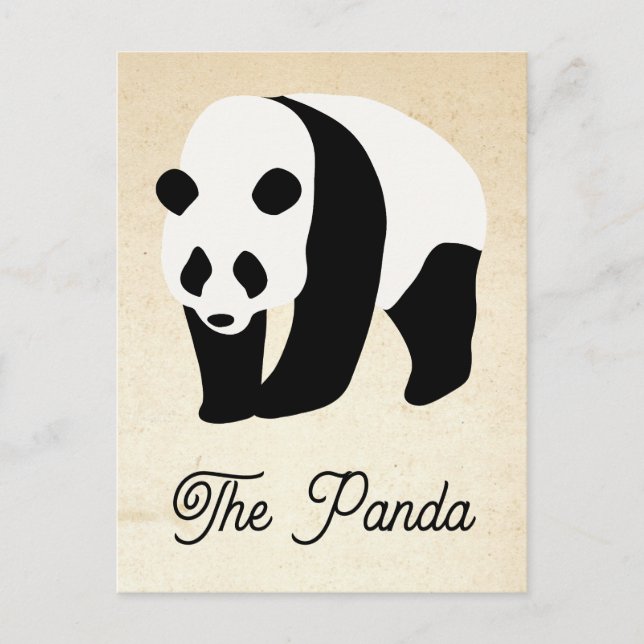 Cartes Pour Fêtes Annuelles Bloc couleur Panda (Devant)