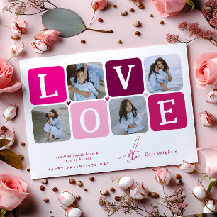 Cartes Pour Fêtes Annuelles Bloc de photos de la Saint-Valentin LOVE