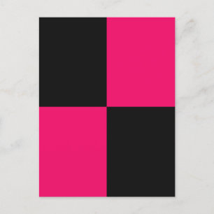 Cartes Pour Fêtes Annuelles Blocs de couleur rose et noir chaud
