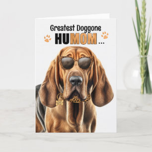 Cartes Pour Fêtes Annuelles Bloodhound Dog Best HuMOM Jour des Mères