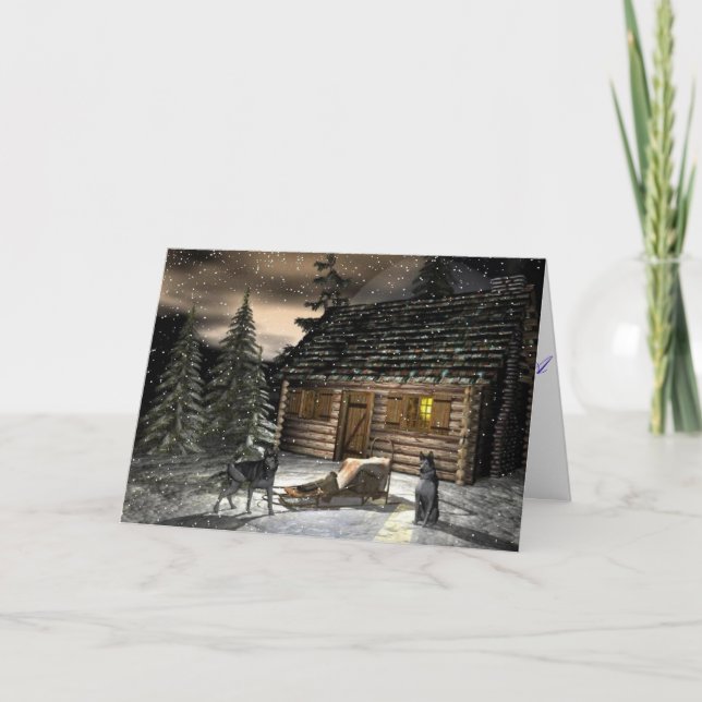 Cartes Pour Fêtes Annuelles Bloqué par la neige (Devant)