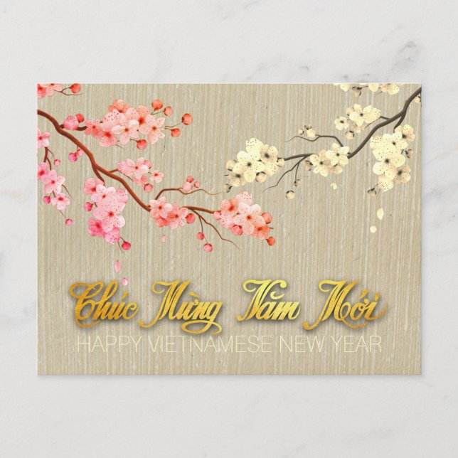 Cartes Pour Fêtes Annuelles Blossom Tet Hoa Anh Dao Nouvel An Vietnamien HP2 (Devant)