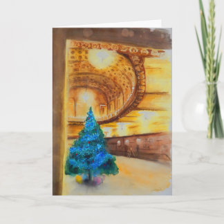 Cartes Pour Fêtes Annuelles blue and gold - michigan theater in Ann Arbor