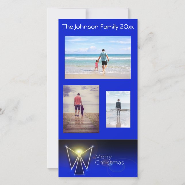 Cartes Pour Fêtes Annuelles Blue Angel Joyeux Noël 3 Photo (Devant)