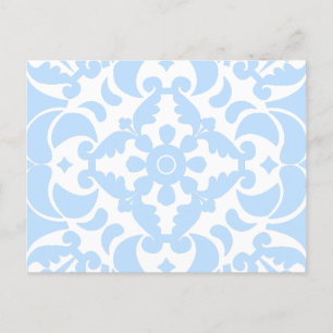 Cartes Pour Fêtes Annuelles Blue Azulejos portugais espagnol méditerranéen