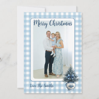 Cartes Pour Fêtes Annuelles Blue Chinoiserie Christmas tree Grandmillenial
