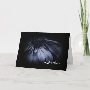Cartes Pour Fêtes Annuelles Blue Daisy Flower Love Valentine Greeting Card