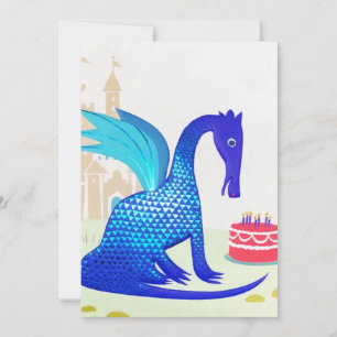Cartes Pour Fêtes Annuelles Blue Dragon Baby Birthday Cake Candles