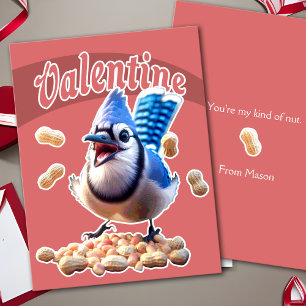 Cartes Pour Fêtes Annuelles Blue Jay Peanuts Funky Crazy School Valentine