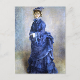 Cartes Pour Fêtes Annuelles Blue Lady Parisienne Renoir Impressionniste Peintu