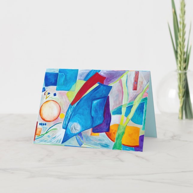 Cartes Pour Fêtes Annuelles Blue meditation pour l'année (Devant)