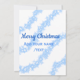 Cartes Pour Fêtes Annuelles Blue merry noël scintillant lignes de parties scin