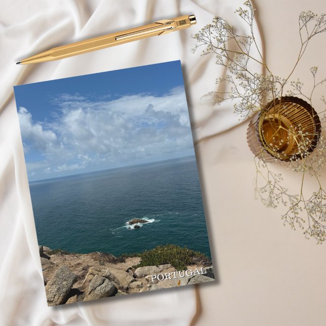 Cartes Pour Fêtes Annuelles Blue Ocean Cliffs, Portugal Photographie, Voyage (Créateur téléchargé)