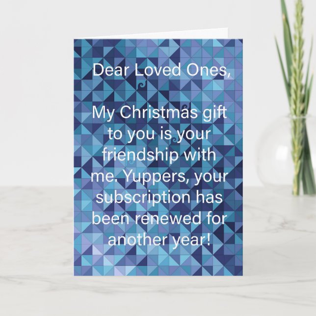 Cartes Pour Fêtes Annuelles Blue Temperature Quilt Snarky Christmas Card (Devant)