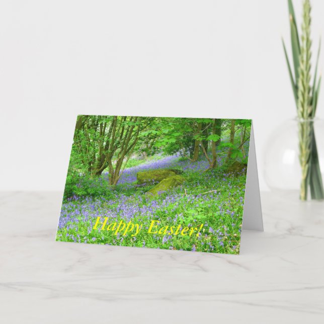 Cartes Pour Fêtes Annuelles Bluebell Woods, Bonne Pâques ! (Devant)