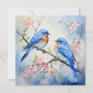 Cartes Pour Fêtes Annuelles Bluebirds de l'Ouest