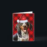 Cartes Pour Fêtes Annuelles Bluetick Coonhound Red Buffalo Plaid Christmas<br><div class="desc">Un mignon chien Bluetick Coonhound sur un bison rouge plaid dans un plaisir plus petit que la moyenne et plié des voeux de vacances.</div>