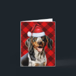 Cartes Pour Fêtes Annuelles Bluetick Coonhound Red Buffalo Plaid Christmas<br><div class="desc">Un mignon chien Bluetick Coonhound sur un bison rouge plaid dans un plaisir plus petit que la moyenne et plié des voeux de vacances.</div>