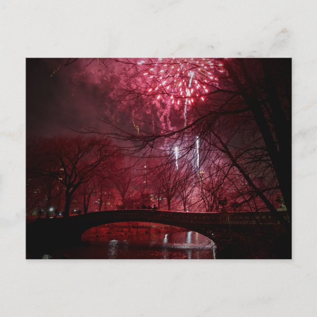 Cartes Pour Fêtes Annuelles Bo Bridge Central Park New York (Devant)