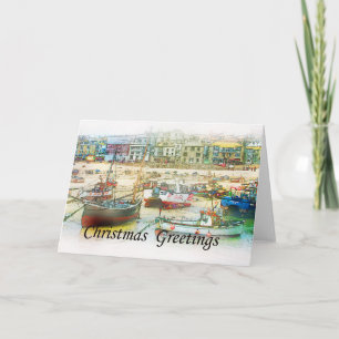 Cartes Pour Fêtes Annuelles Boats de Christmas