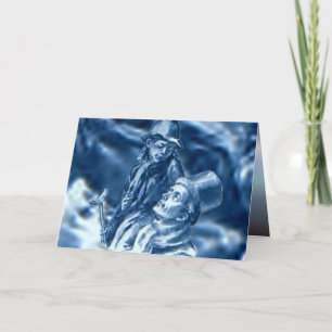 Cartes Pour Fêtes Annuelles Bob Cratchit et Tiny Tim Christmas Carol