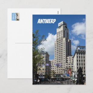 Cartes Pour Fêtes Annuelles Boerentoren Art déco, paysage urbain d'Anvers