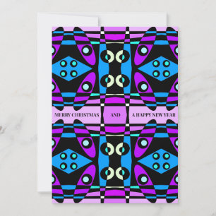 Cartes Pour Fêtes Annuelles Bohème Chintz 48 Violet Bleu Noir Noël