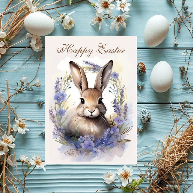 Cartes Pour Fêtes Annuelles Boho Bunny Bliss : Joyeux voeux de Pâques (Créateur téléchargé)
