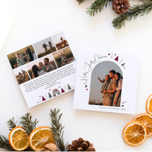 Cartes Pour Fêtes Annuelles Boho Hearts Arch Holly Jolly Noël Sept Photo