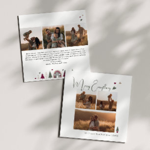 Cartes Pour Fêtes Annuelles Boho Hearts Merry Tout Six Photo Noël