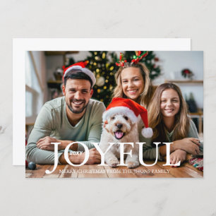 Cartes Pour Fêtes Annuelles Boho Minimalist Joyeux Portrait de famille photo