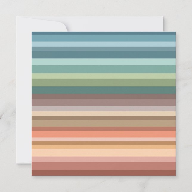 Cartes Pour Fêtes Annuelles Boho Modern Chic Stripes (Devant)