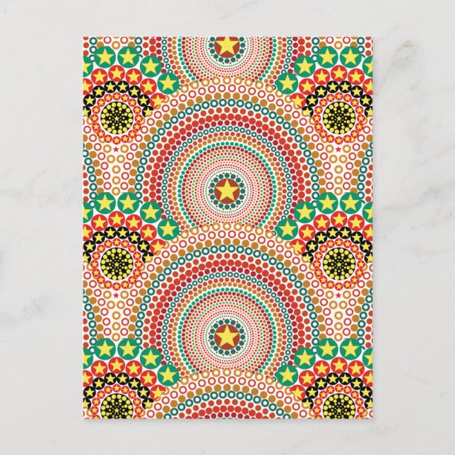 Cartes Pour Fêtes Annuelles Boho multilingue radieux (Devant)