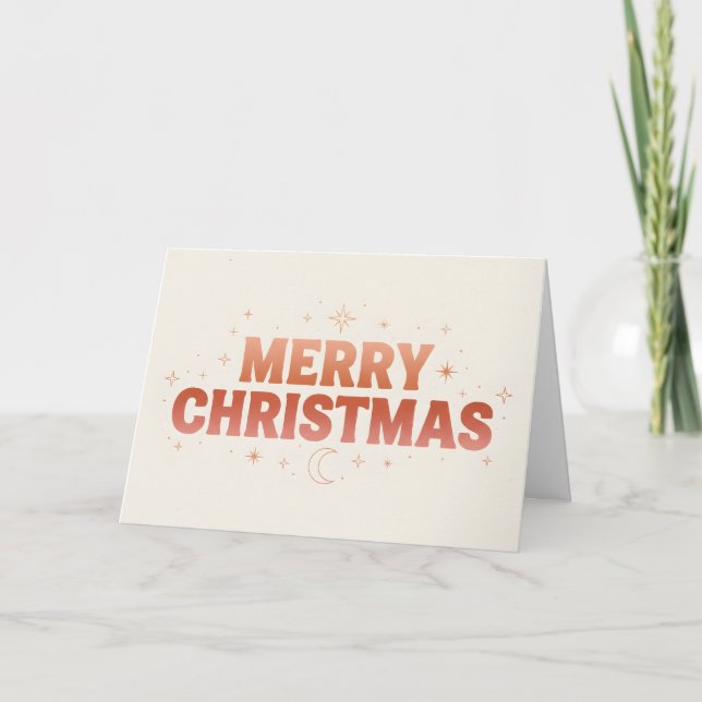 Cartes Pour Fêtes Annuelles Boho Noël Sunset Désertique (Devant)